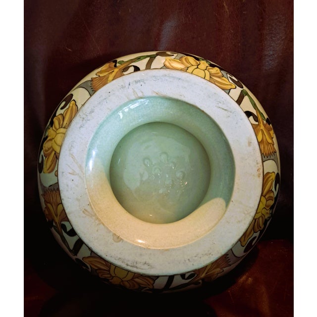 Italian Gilded Majolica Tazza by G. Fieravino, 1960s For Sale - Image 4 of 13