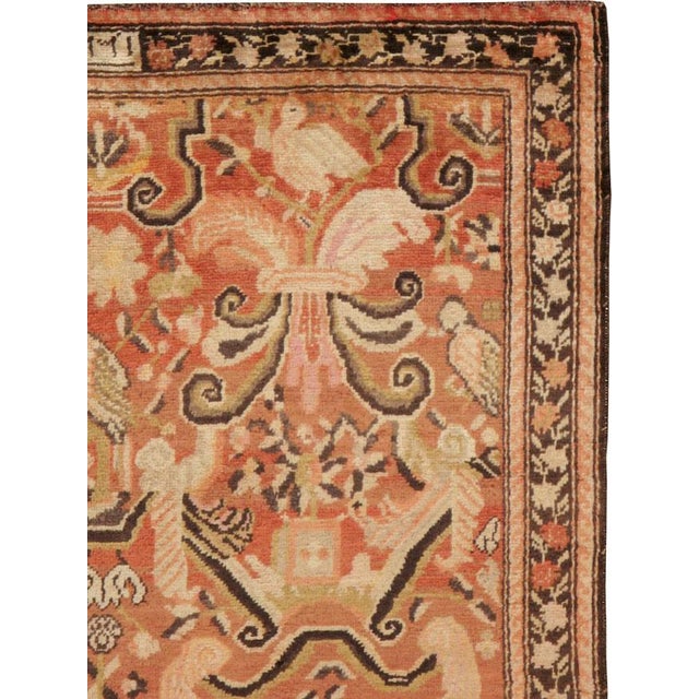 A vintage Turkish Karabagh carpet from the mid-20th century. Measures: 4' 2" x 6' 1"