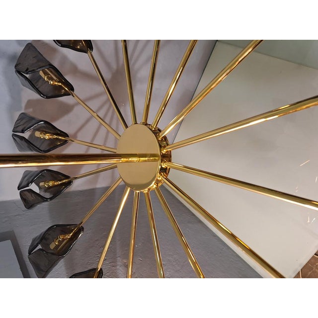 Vintage Chandelier in Brass by Alain Delon For Sale - Image 13 of 18