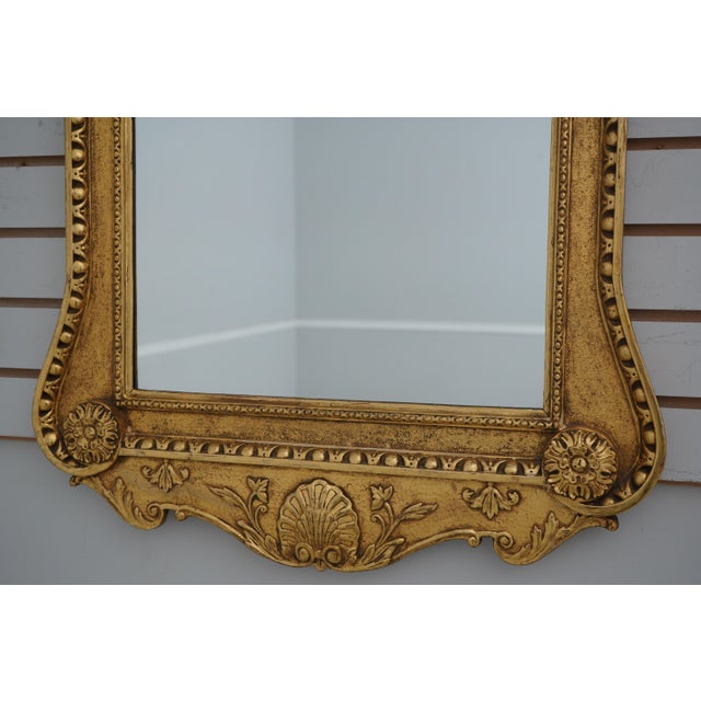 Glass Vintage George III Gold Gilt Carved Framed Mirror For Sale - Image 7 of 12