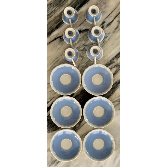 Antique Art Deco Lenox Periwinkle Blue High Fired Porcelain Dish Lot - 39 Pieces For Sale - Image 9 of 16