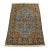 Qom Rug 3’7” X 5’3” Blue Wool Vintage Traditional Hand-Knotted Carpet For Sale