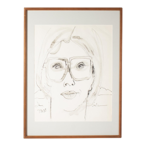 1978 “Jane” Ink Portrait Drawing by Harry Hilson