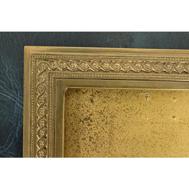 Early 20th Century Tiffany Studios New York Adam Pattern Bronze Doré Desk Calendar Frame or Picture Frame For Sale - Image 5 of 11