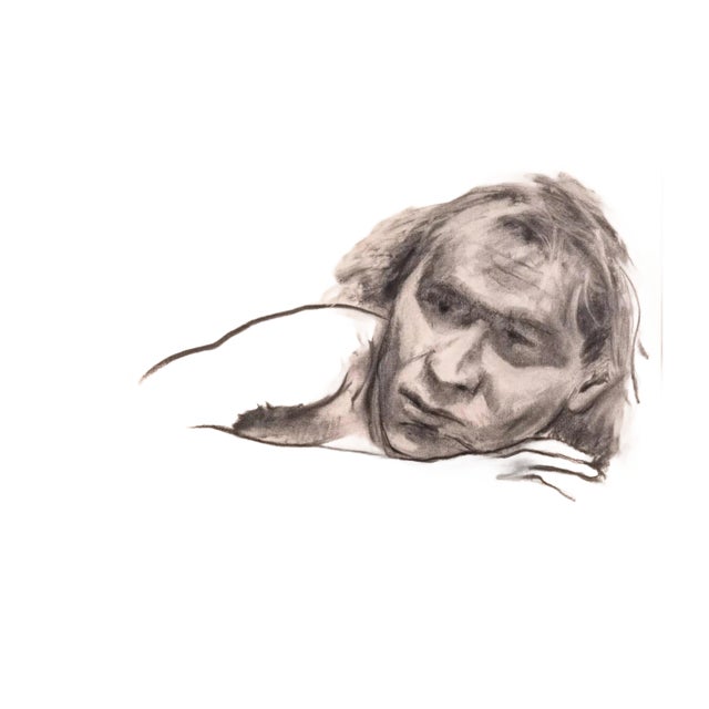 Betty Woodward-Bosley Signed Modern Figurative Graphite Drawing on Paper Framed For Sale