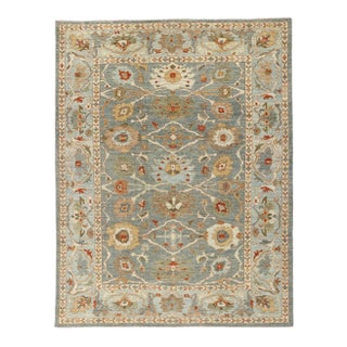 Blue Persian Sultanabad Rug - 08'02 X 10'0 For Sale