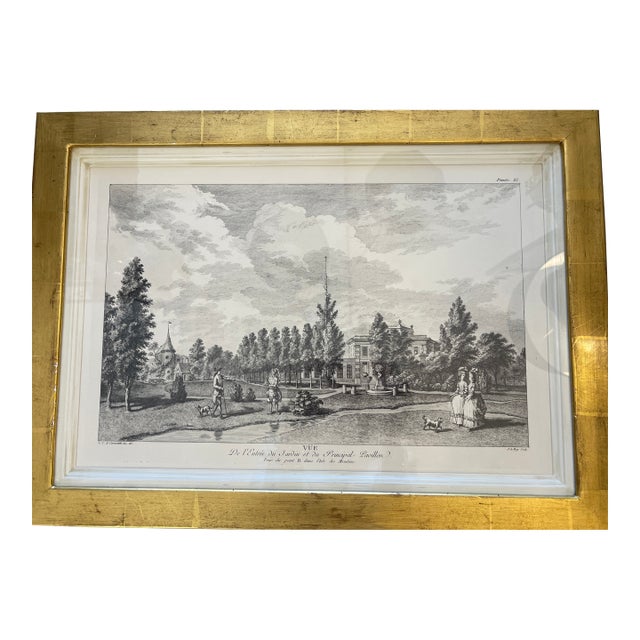 18Th. C. French Print of Versailles Gardens For Sale