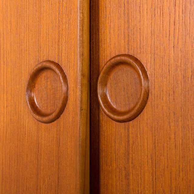 Teak Wall Unit with Desk by Kai Kristiansen for FM Mobler, 1960s, Set of 9 For Sale - Image 10 of 17