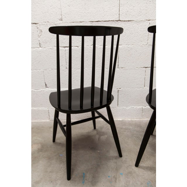 Scandinavian Black Teak Fanett Chairs by Ilmari Tapiovaara, 1960, Set of 2 For Sale - Image 9 of 18