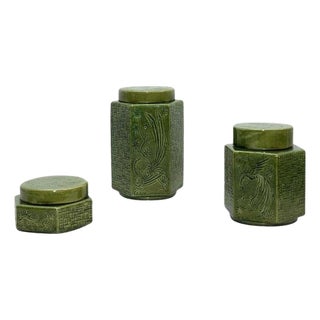 Oriental Ceramic Vases, 1960, Set of 3 For Sale