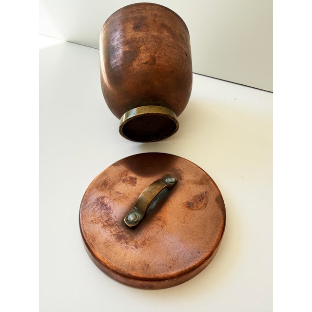 Late 19th Century Antique Victorian English Copper Ice Cream Mould, Lidded Dessert Pot For Sale - Image 5 of 6