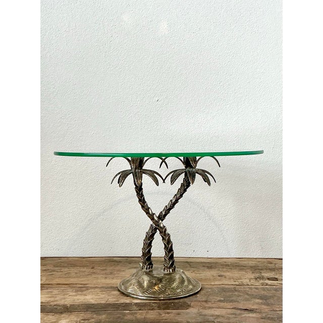 Transparent Vintage Crossed Palm Cake Stand For Sale - Image 8 of 12