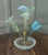 French Hand Blown Uranium Glass Three Trumpet Epergne, 1900 For Sale - Image 8 of 9