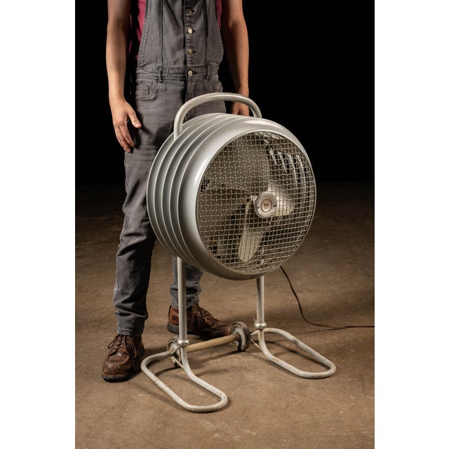 c. 1950s; Westinghouse Electric Corp. - Bloomfield, NJ Vintage Westinghouse “Mobilaire” floor fan exhibiting Streamline...