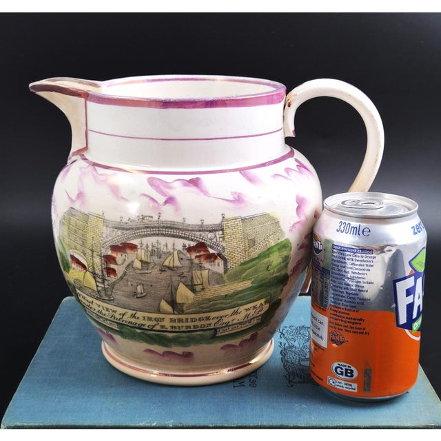 Ceramic Pink Splash Lustre Jug, Sunderland, 1859 For Sale - Image 7 of 10