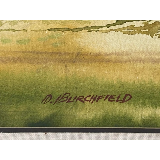 20th Century "Coastal Church on Sunday" Original Watercolor by Burchfield For Sale In San Francisco - Image 6 of 9