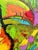 Vibrant Modern Toucan and Butterfly Oil Painting Signed For Sale In West Palm - Image 6 of 8