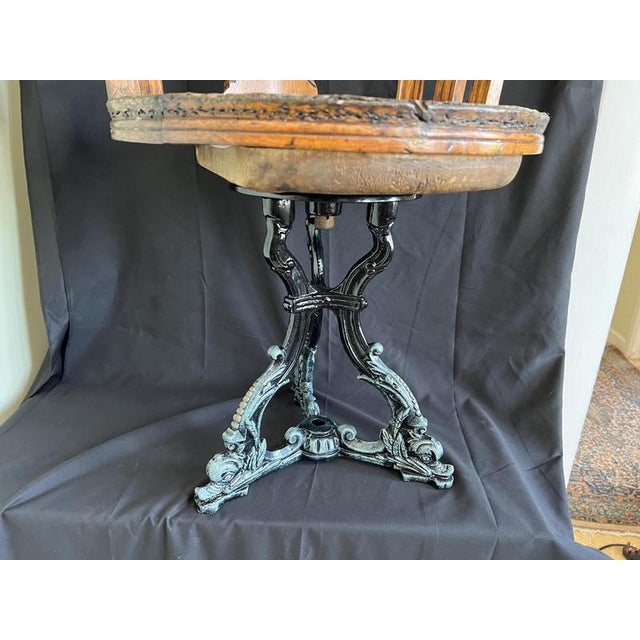 Cast Iron and Oak Captains Chair For Sale - Image 12 of 13