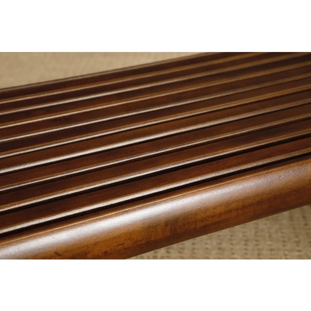 Mid-Century Modern Walnut Slatted Bench or Coffee Table, 1960s, Refinished For Sale - Image 11 of 15