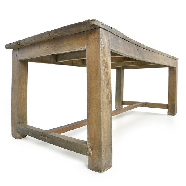 Long Antique Solid Wood Table For Sale - Image 3 of 7