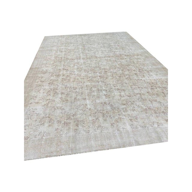 Beige 1950s Vintage Old Turkish Sparta Area Rug 8x12 For Sale - Image 8 of 11