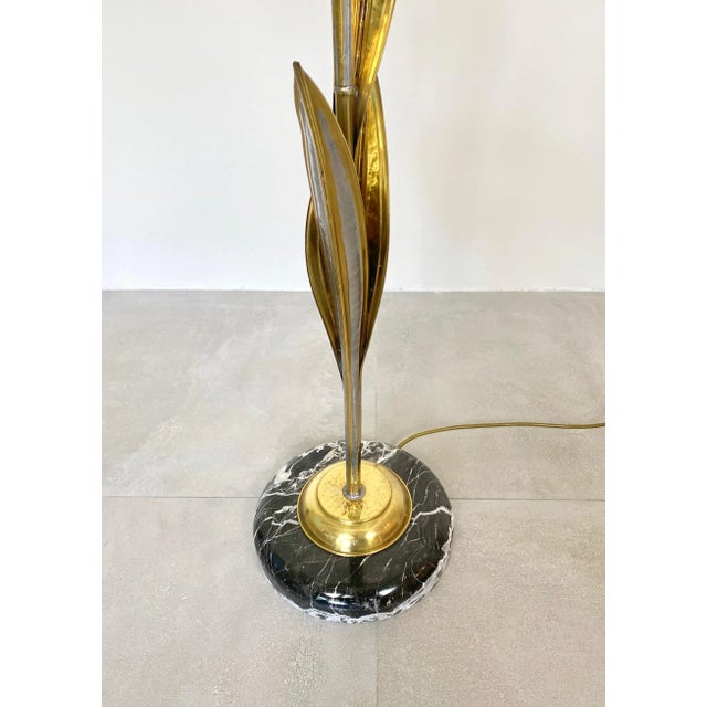 1970s Brass & Marble Floor Lamp by Isabelle & Richard Faure, France, 1970s For Sale - Image 5 of 12