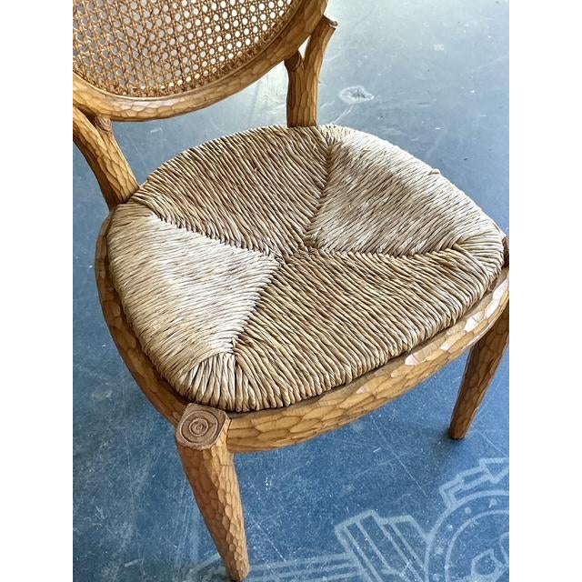 Lorin Marsh Vintage Boho Lorin Marsh Faux Bois Dining Chairs - Set of 8 For Sale - Image 4 of 10