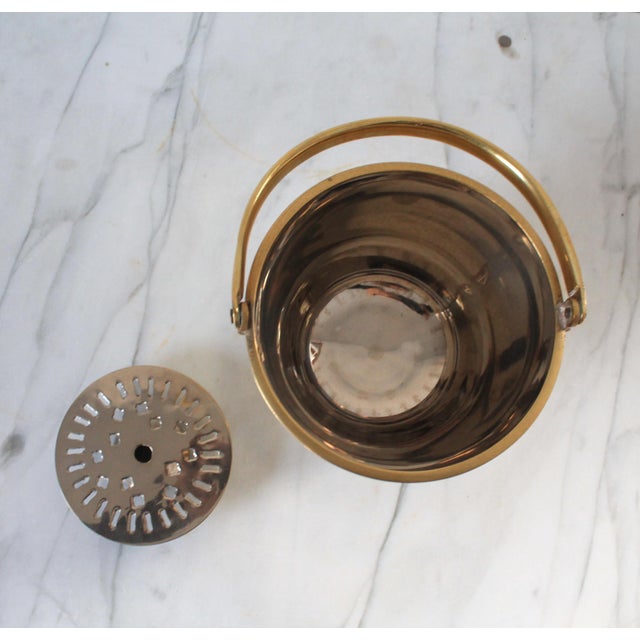 Vintage Brass Ice Bucket With Bird Claw Tongs For Sale - Image 9 of 14