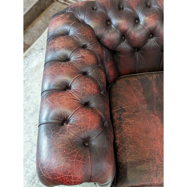 Chesterfield Club Chair in Leather For Sale - Image 3 of 14