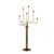 Talitha Italian Floor Candelabra in Bronzed Brass with Seven Arms For Sale - Image 4 of 5