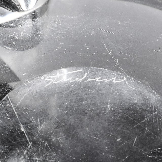 Mid-Century Modernist Crystal Dish Signed Steuben For Sale - Image 18 of 18