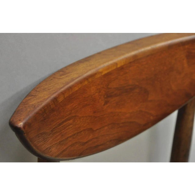 Lane Furniture Vintage Lane Perception Mid Century Modern Walnut Dining Side Chair For Sale - Image 4 of 12
