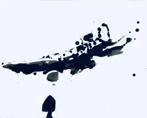 Abstract Painting by Erik Sulander B&w on Paperboard