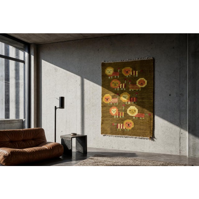 Textile Vintage Polish Woven Tapestry by Maria Janowska for Wielkopolska Spółdzielnia Pracy Przemysłu Artystycznego in Poznań, 1970s For Sale - Image 7 of 15