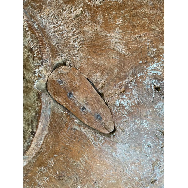 Teak Drum Low Table Crafted in Indonesia For Sale - Image 6 of 6