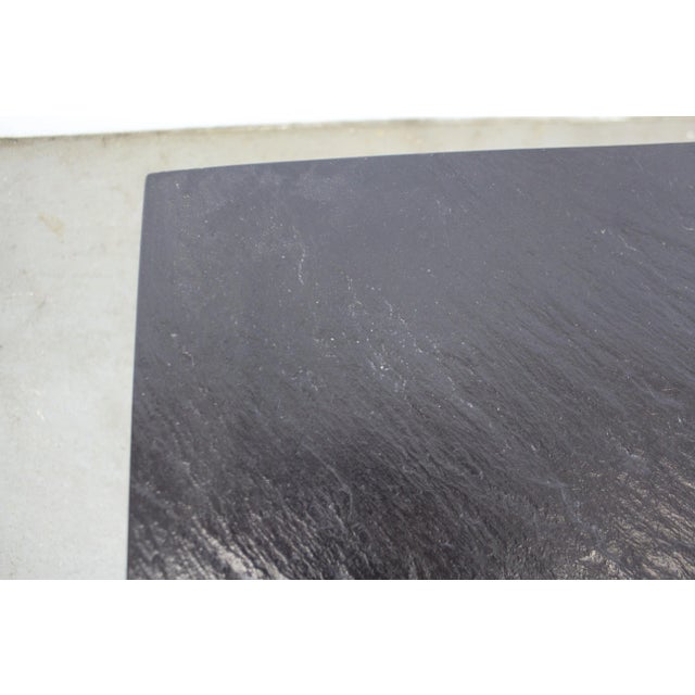 Mid-Century Modern Paul McCobb Style Brass X-Base Slate Top Side Table For Sale - Image 10 of 13