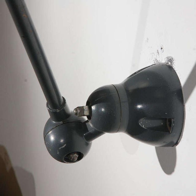 1950s Vintage Jielde Factory French Industrial Metal Lamp For Sale - Image 5 of 10