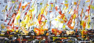 Abstract Regatta 3. Original Contemporary Painting