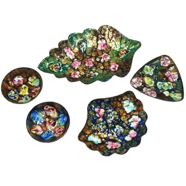 Enameled Copper Bowls, 1960s, Set of 5 For Sale - Image 10 of 10