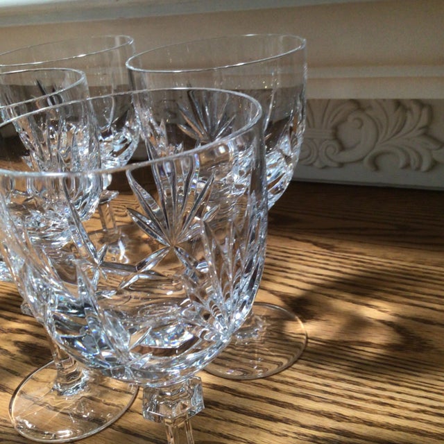 Vintage Gorham Crown Point Crystal Water Goblets-Set of 6 For Sale - Image 11 of 13