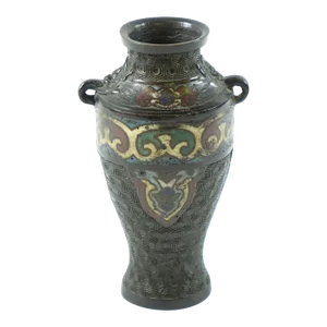 Antique Chinese Bronze Cloisonne Vase