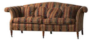 Empire Style Sofa with Cushions and Castors, Denmark, 1960s