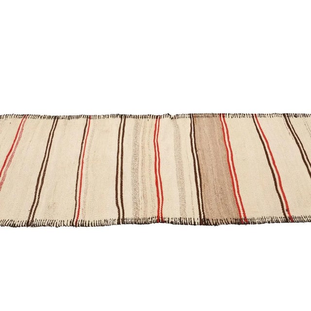 Mid 20th Century Vintage Striped Modern Kilim Runner For Sale - Image 4 of 7