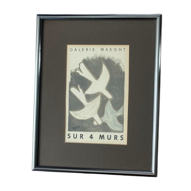Metal Braque, Georges Sur 4 Murs - Galerie Maeght, 1959 Framed For Sale - Image 7 of 11