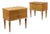 Wood Nightstands, Set of 2 For Sale