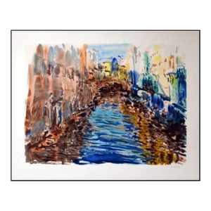 Marco Sassone "Santa Lucia" Hand Signed & Numbered Original Serigraph