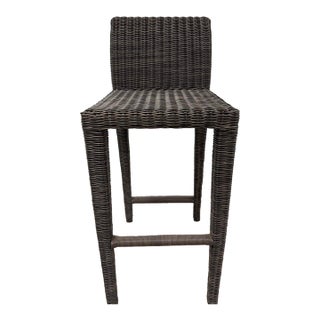 Set of Seven McGuire Rattan Barstools For Sale