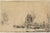 An original 18th-century wash drawing, John Henderson, Boats near a Jetty.This ethereal and poetic drawing in grey wash is...