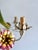 Rare French hand-painted tole five-light chandelier designed in the form of an inverted floral bouquet. Original hand-...