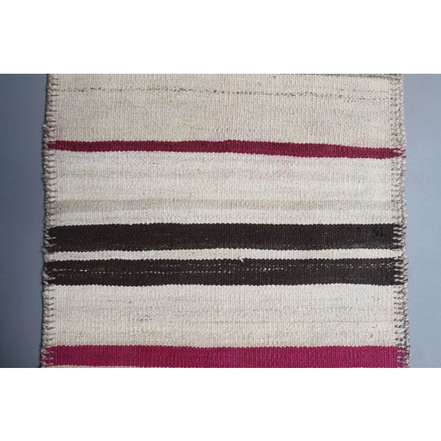 Vintage Turkish Oushak Handmade Wool Cotton White Beige Small Area Rug For Sale - Image 6 of 11